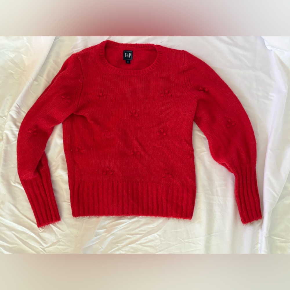 GAP Red Crew Neck Sweater Soft Knit